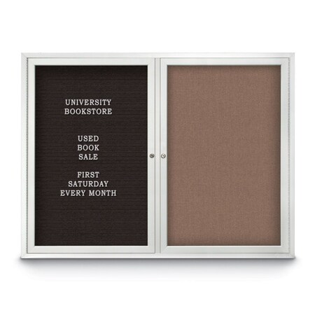 United Visual Products Corkboard, 72"x48", Pearl/Black UV434H-BLACK-PEARL